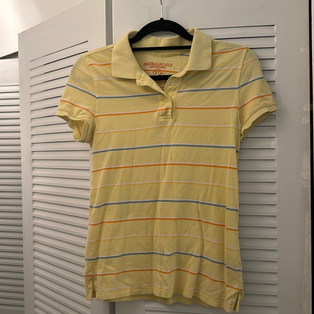 Vintage American Eagle Polo Butter Yellow